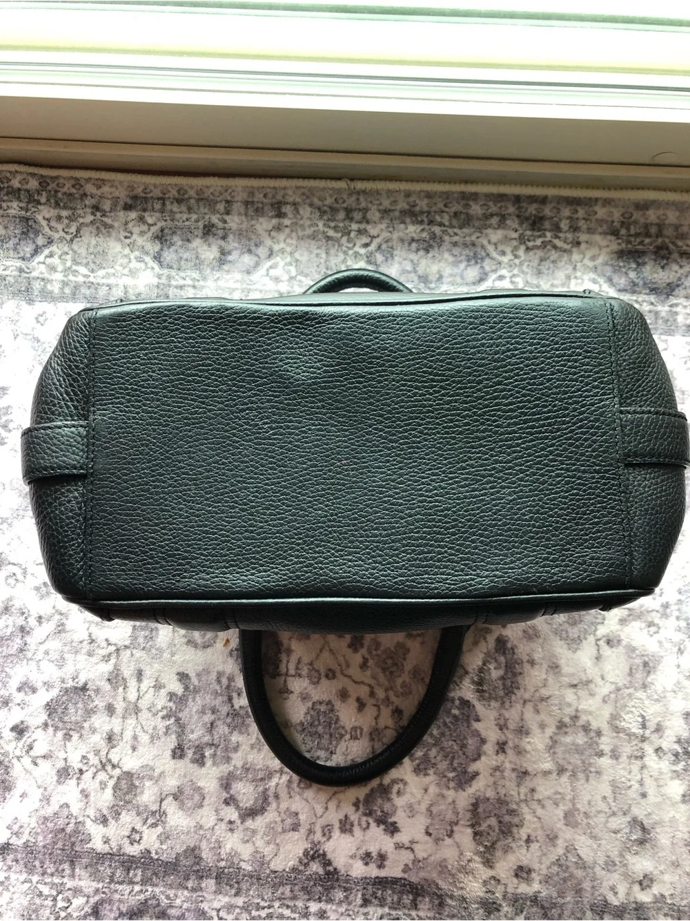 Charles David Black Pebbled Leather Satchel Purse